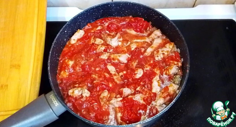 Свинина в томатном соусе по-итальянски