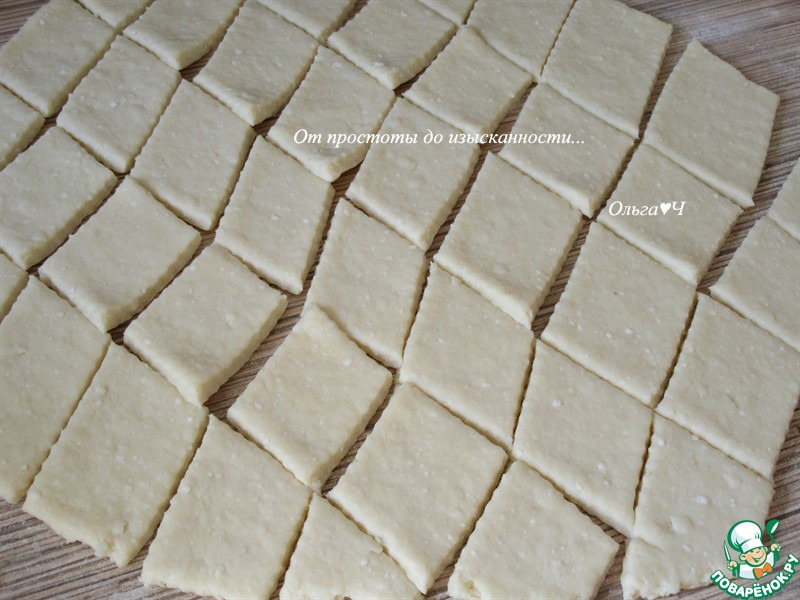 Творожное печенье с сыром