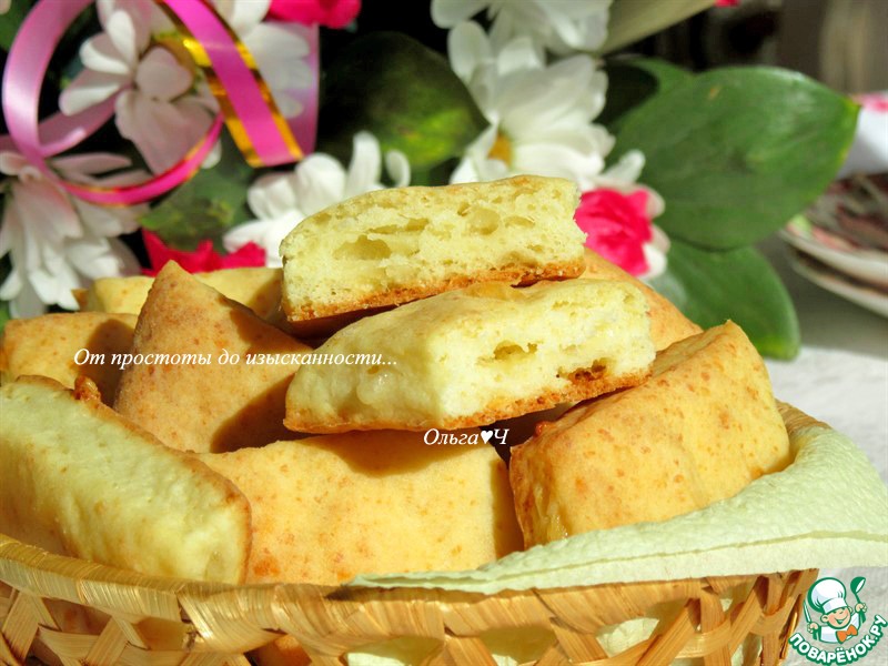 Творожное печенье с сыром