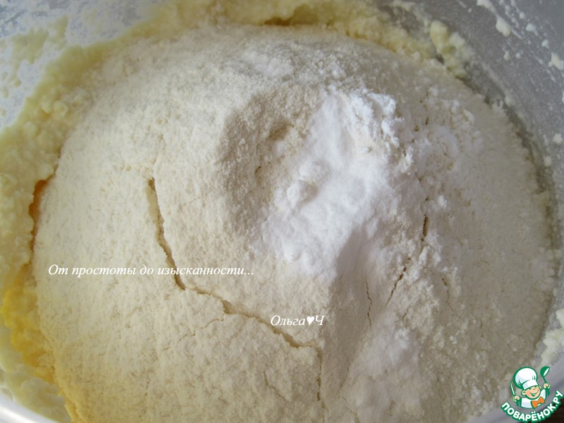 Творожное печенье с сыром