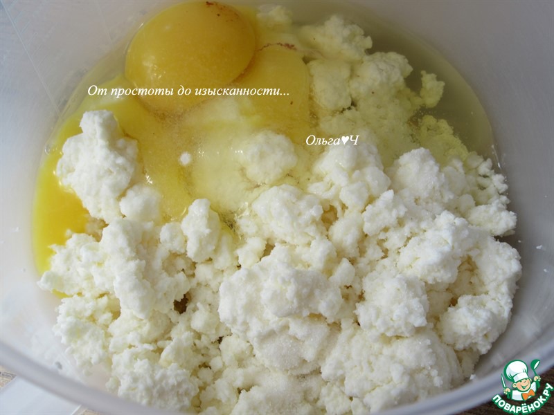 Творожное печенье с сыром