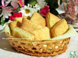 Творожное печенье с сыром