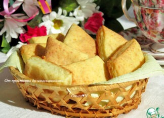 Творожное печенье с сыром