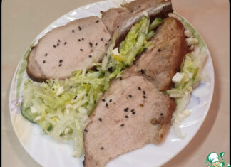 Запеченые свиные ребрышки в соево-винной глазури