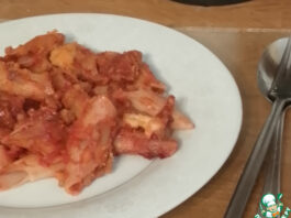 Запеканка из томатов и чечевицы