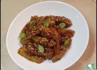 Баклажаны в кисло-сладком соусе