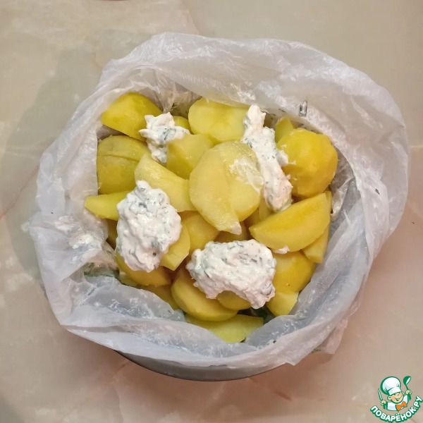 Картофель в сметанном маринаде