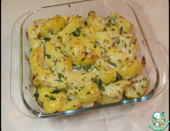 Картофель в сметанном маринаде