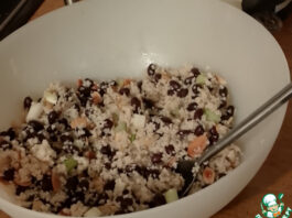 Лимон, фасоль и жаренный миндаль