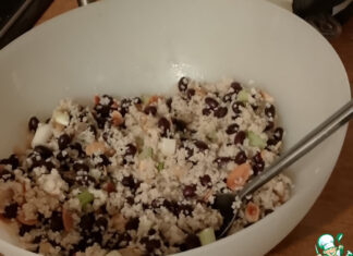 Лимон, фасоль и жаренный миндаль