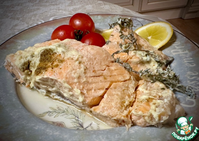 Лосось в молоке