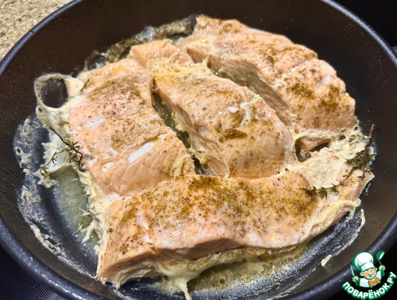 Лосось в молоке