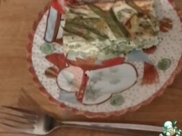 Маакуда из брокколи, бобов, лука-порея