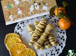 Новогодние палочки с мандаринами и миндалём