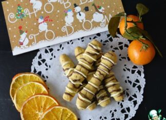 Новогодние палочки с мандаринами и миндалём