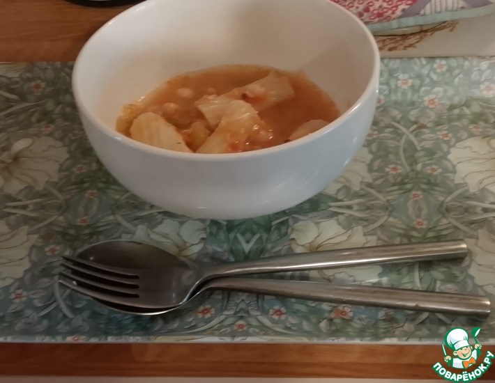 Острая паста с нутом и лимоном