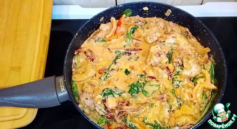 Паста с курицей по-тоскански