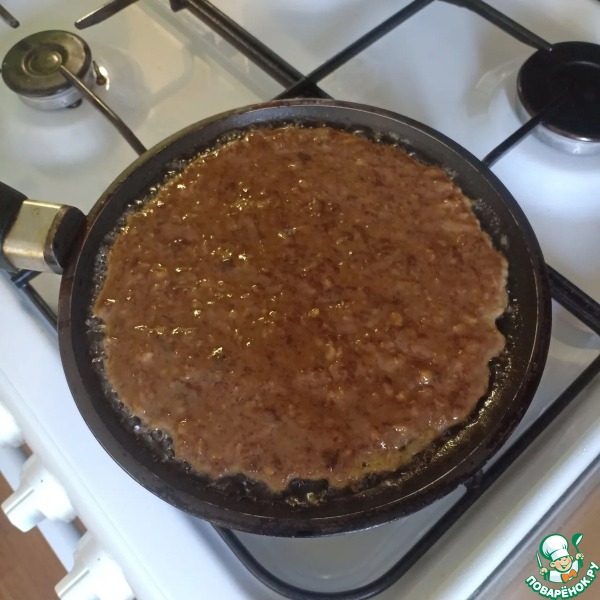 Печеночный торт с грибами