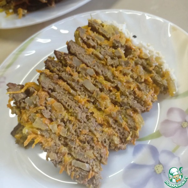 Печеночный торт с грибами