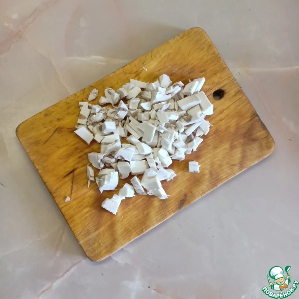 Печеночный торт с грибами