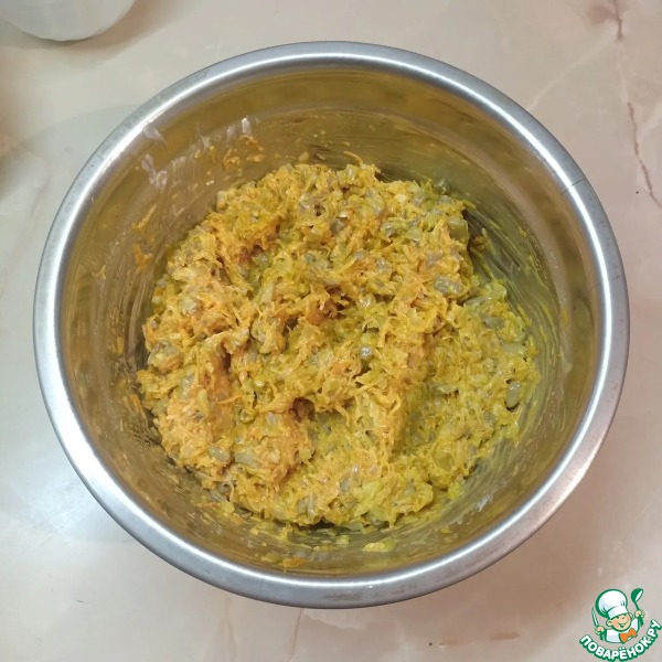 Печеночный торт с грибами