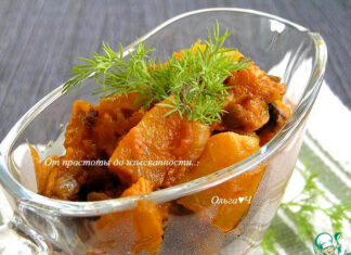 Рагу из тыквы с грибами