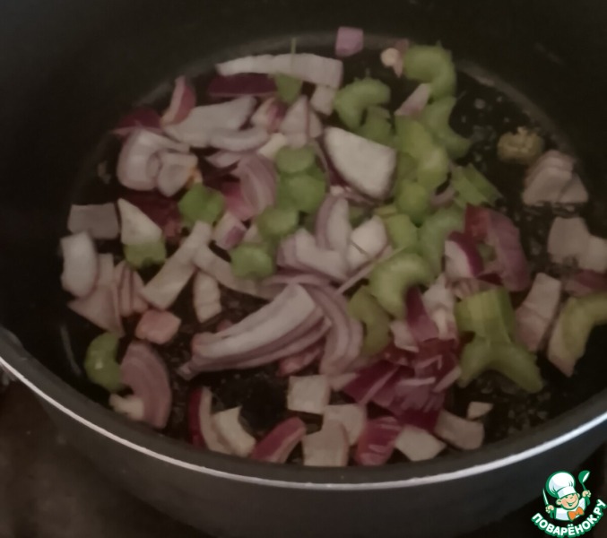 Ризото с соусом "Закуска монстра"