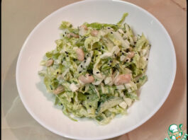 Салат с фасолью и пекинской капустой