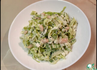 Салат с фасолью и пекинской капустой