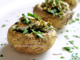 Шампиньоны с луком и чесноком