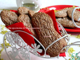 Шоколадное печенье с кокосовой стружкой