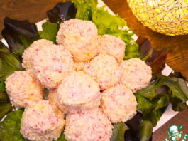 Закуска Рафаэлло с крабовыми палочками