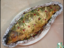 Запеченый белый амур под сметанной корочкой