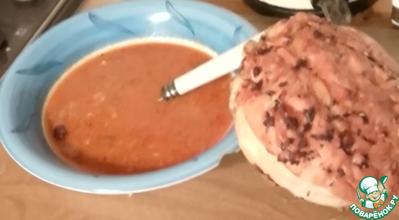 Фасоль с тахини, орехами и лимоном