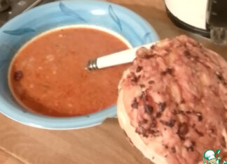 Фасоль с тахини, орехами и лимоном