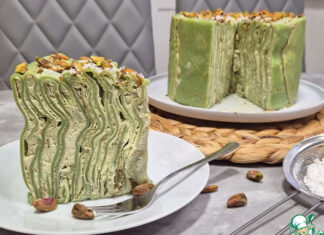Фисташковый блинный торт