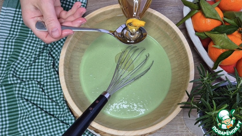 Фисташковый блинный торт