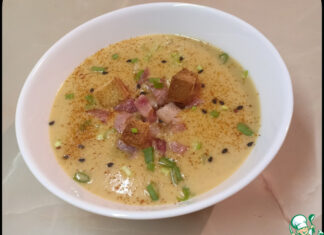 Гороховый крем-суп с копченостями