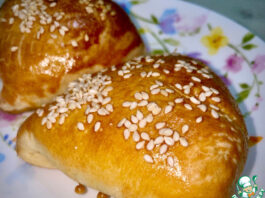 Самса слоеная и хрустящая. Мясо и картошка