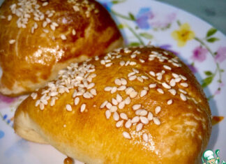 Самса слоеная и хрустящая. Мясо и картошка