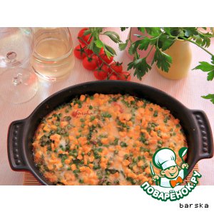 Зимняя запеканка с копчeной рыбой