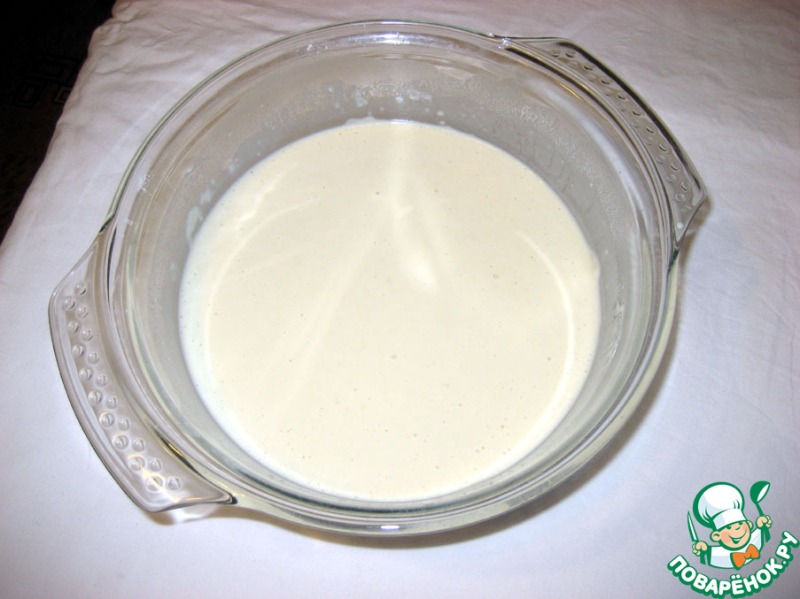 Блинный пирог с грибами