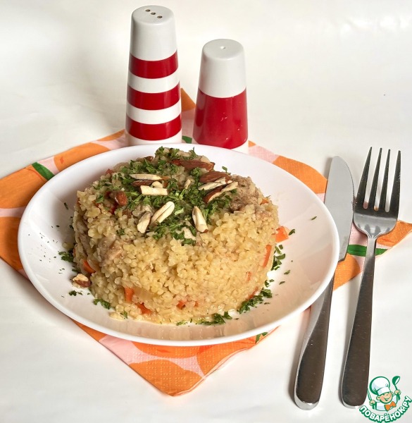 Булгур с куриной грудкой и овощами