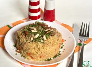 Булгур с куриной грудкой и овощами