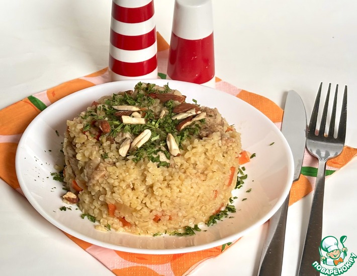 Булгур с куриной грудкой и овощами