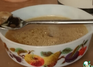 Грибной суп с йогуртом, фасолью, орзо