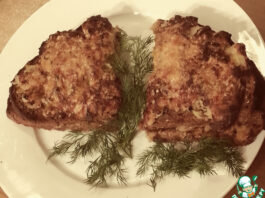 Крок-мадам с луком-пореем и сыром