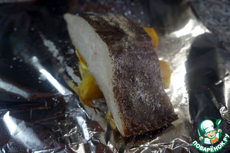 Палтус в фольге