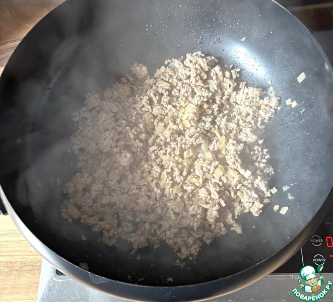 Стручковая фасоль с фаршем по-китайски