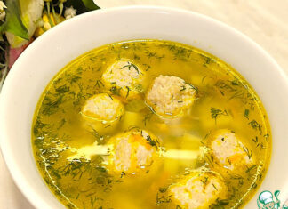 Суп с куриными фрикадельками